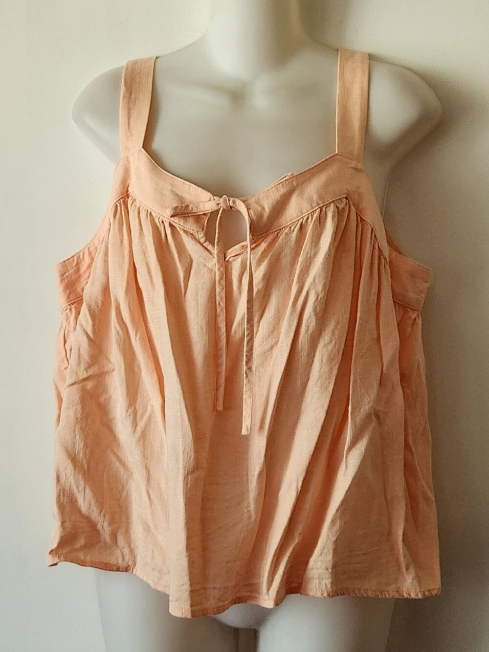 Wonderly tank top sz XLP peach linen blend EUC